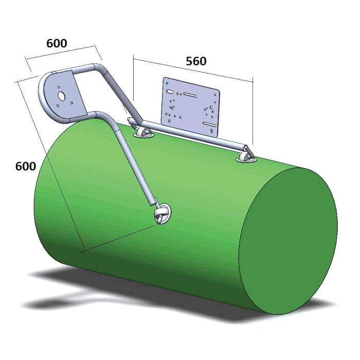 Стойка рулевая с креплением на баллон надувной лодки 25мм в Уссурийске