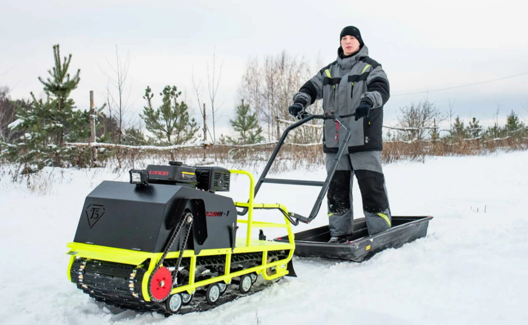 Мотобуксировщик Бурлак ХОЗЯИН-1 (капот ткань) в Уссурийске