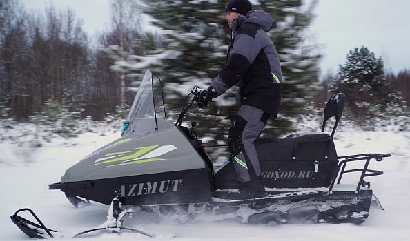 Миниснегоход Бурлак Азимут 24 л.с. , эл.запуск, реверс, тормоз гидравл, капот серый в Уссурийске