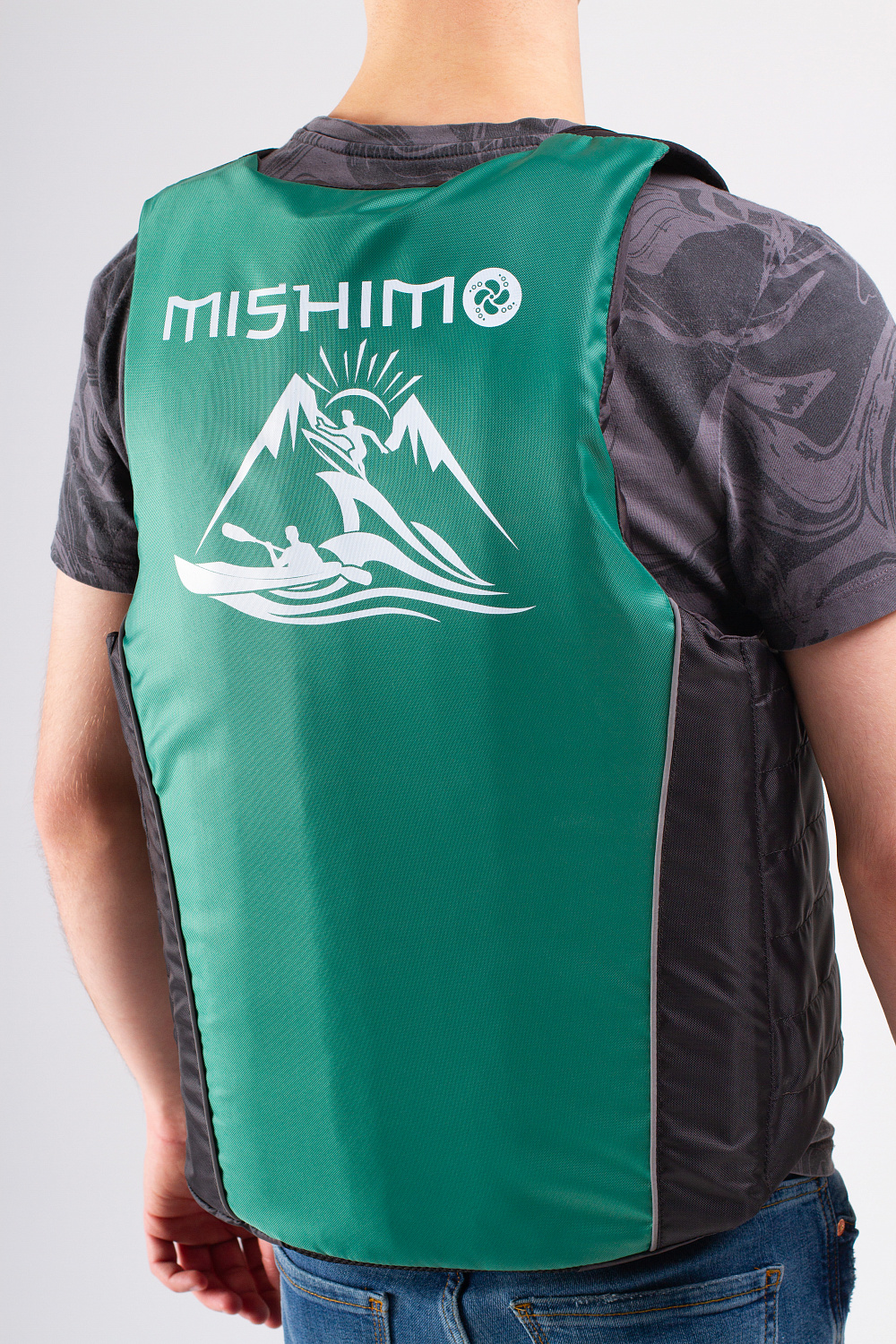 Жилет спасательный MISHIMO PRO Премиум качества Черно-зеленый в Уссурийске