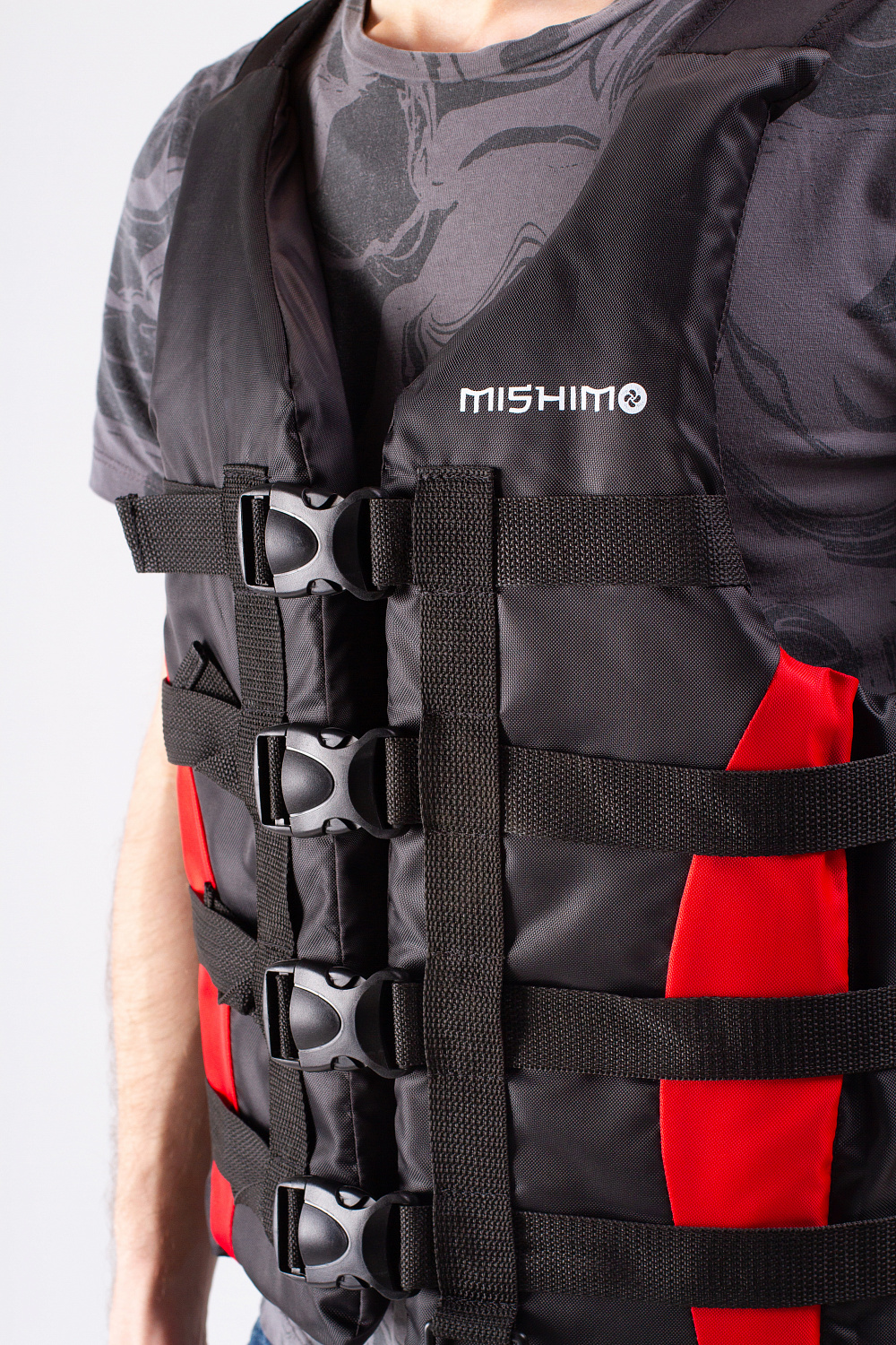 Жилет спасательный MISHIMO PRO Премиум качества Черно-красный в Уссурийске